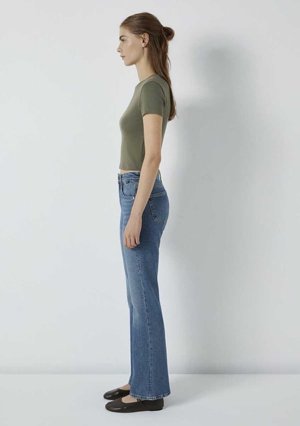 Mavi YUVARLAK YAKA BASIC TİŞÖRT Smokey Olive Haki Kadın T-Shirt