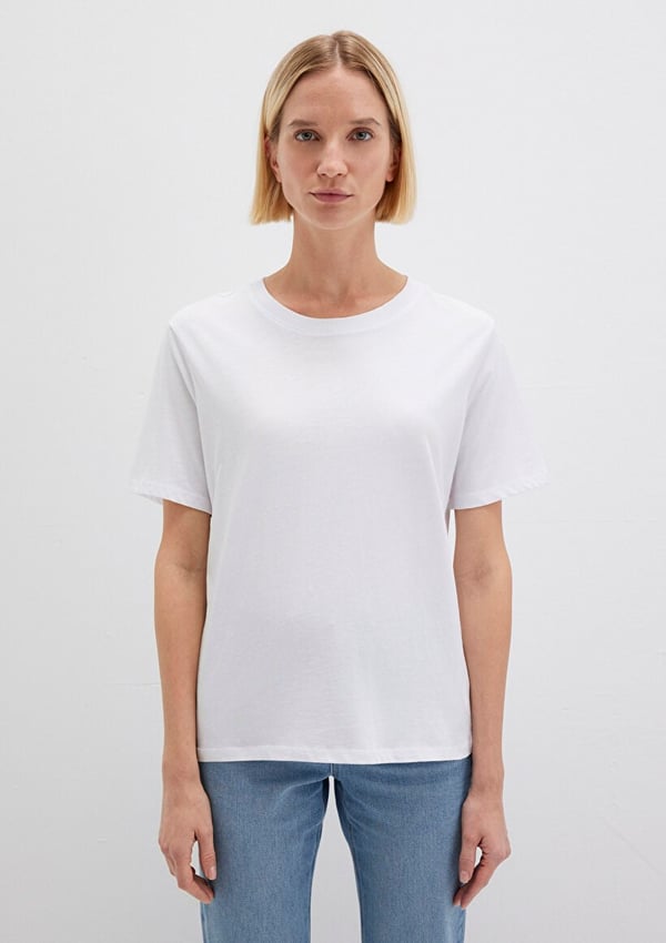 Mavi YUVARLAK YAKA TİŞÖRT Beyaz Beyaz Kadın T-Shirt