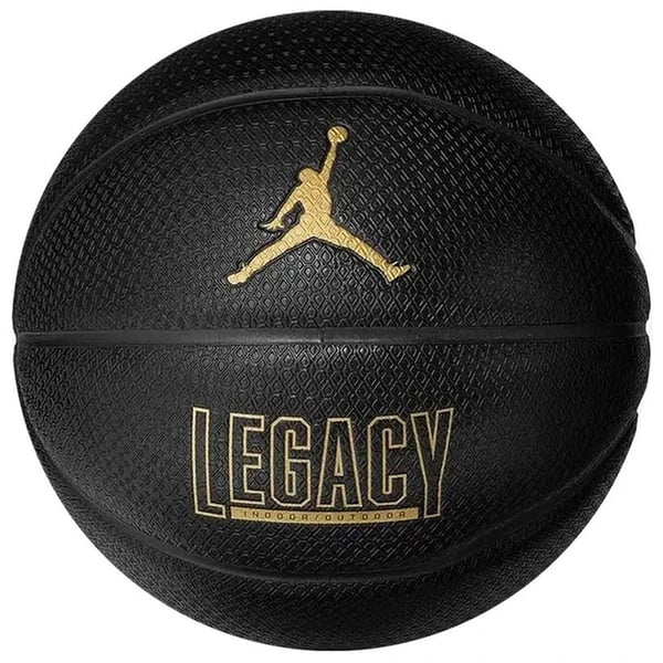 Nike JORDAN LEGACY 2.0 8P DEFLATED BLACK/BLACK/BLACK/METALLIC GOL Siyah Basketbol Topu