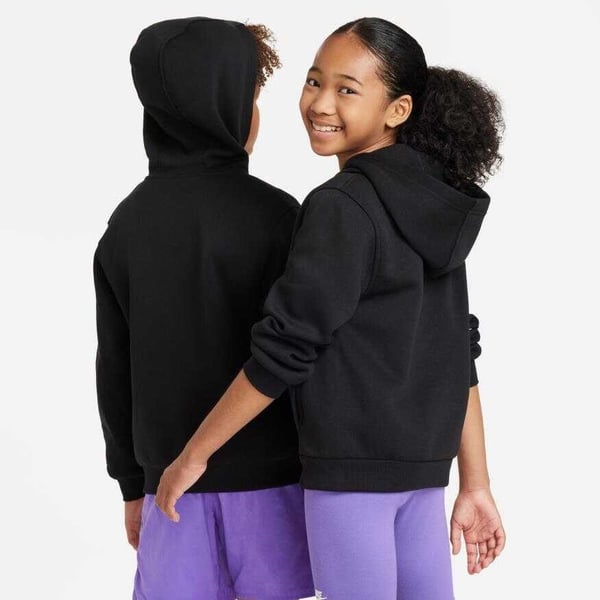 Nike K NSW CLUB FLC HD FZ LS LBR Siyah Erkek Çocuk Sweatshirt