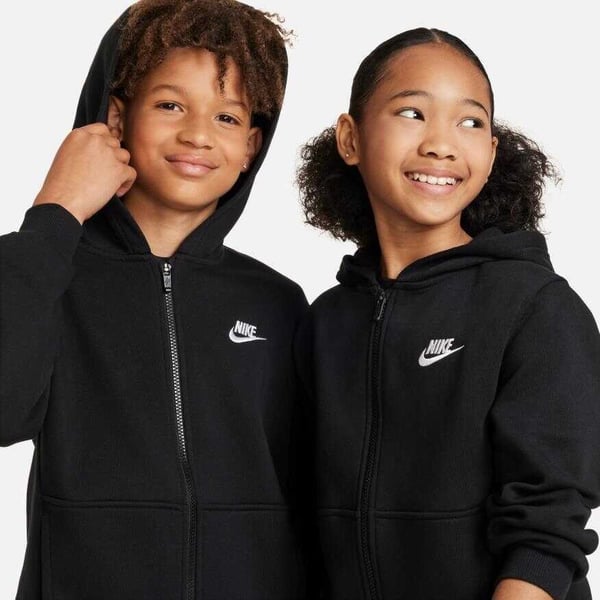 Nike K NSW CLUB FLC HD FZ LS LBR Siyah Erkek Çocuk Sweatshirt
