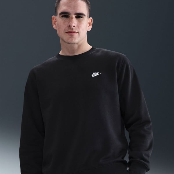 Nike M NK CLUB BB CREW Siyah Erkek Sweatshirt