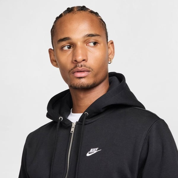 Nike M NK CLUB BB FZ HOODIE Siyah Erkek Sweatshirt