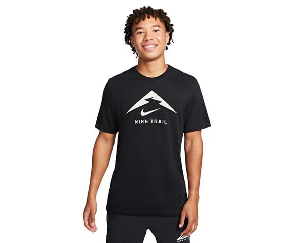 Nike M NK DF TEE TRAIL LOGO Siyah Erkek T-Shirt