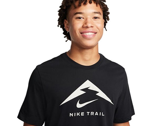 Nike M NK DF TEE TRAIL LOGO Siyah Erkek T-Shirt