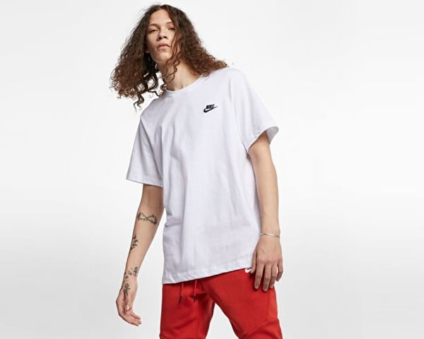 Nike M NSW CLUB TEE Beyaz Erkek T-Shirt
