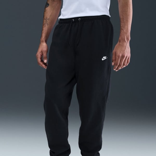 Nike Nike Club Cuffed Brushed Fleece Pants Siyah Erkek Eşofman Alt