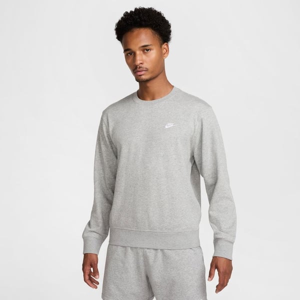 Nike Nike Club French Terry Crew Gri Erkek Sweatshirt