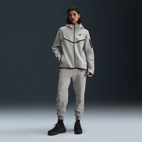 Nike Nike Sportswear Tech Fleece Windrunner Full-Zip Hoodie Gri Kadın Sweatshirt