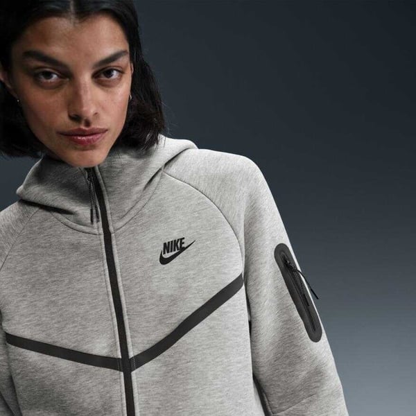 Nike Nike Sportswear Tech Fleece Windrunner Full-Zip Hoodie Gri Kadın Sweatshirt