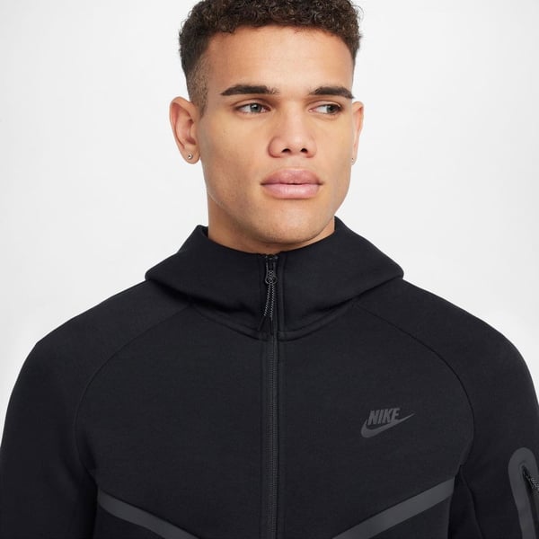 Nike Nike Tech Full-Zip Windrunner Hoodie Siyah Erkek Sweatshirt