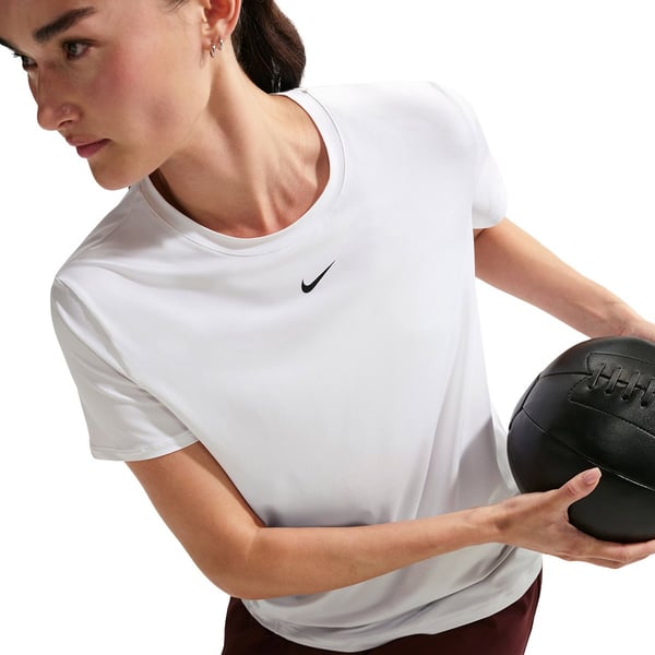Nike W NK ONE CLASSIC DF SS TOP Beyaz Kadın T-Shirt