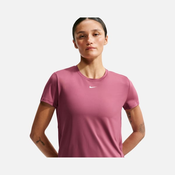 Nike W NK ONE CLASSIC DF SS TOP Pembe Kadın T-Shirt