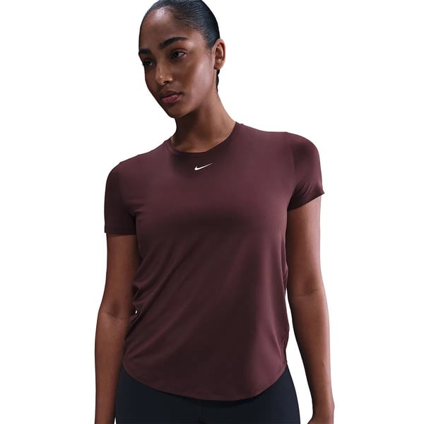 Nike W NK ONE CLASSIC DF SS TOP WT Bordo Kadın T-Shirt