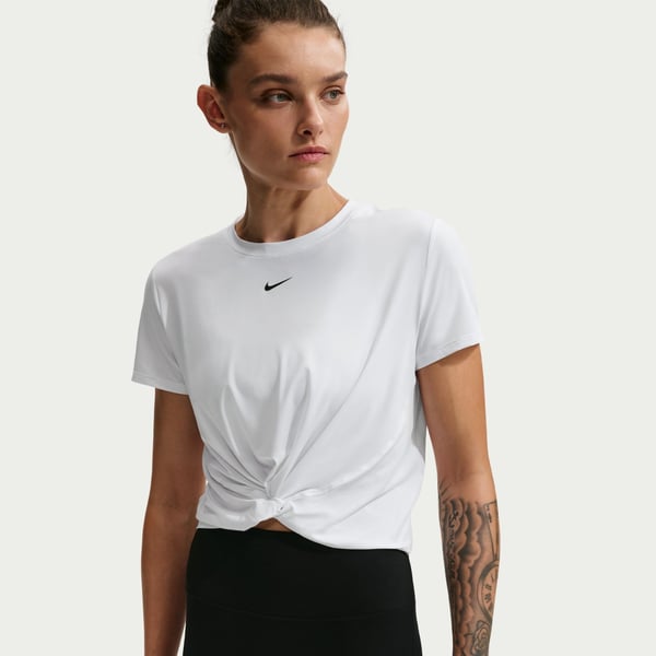 Nike W NK ONE CLASSIC TWST SS Beyaz Kadın T-Shirt