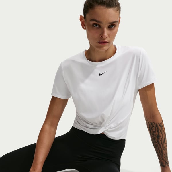 Nike W NK ONE CLASSIC TWST SS Beyaz Kadın T-Shirt