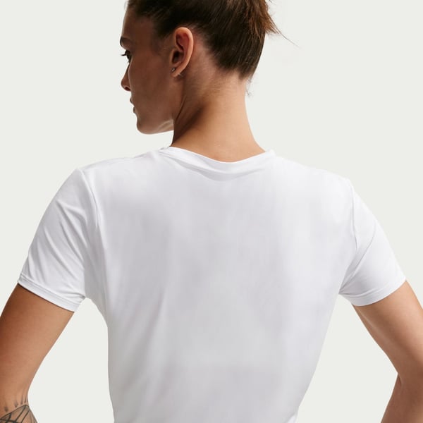 Nike W NK ONE CLASSIC TWST SS Beyaz Kadın T-Shirt
