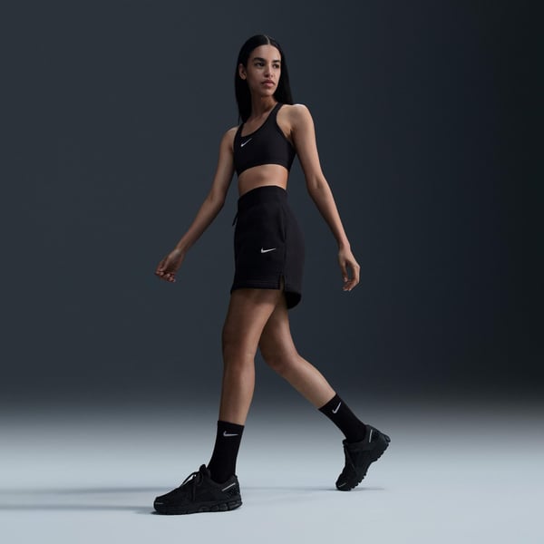 Nike W NK SWSH MED SPT BRA Siyah Kadın Sporcu Sütyeni (Bra)