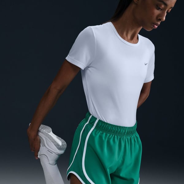 Nike W NK TEMPO DF SS TOP Beyaz Kadın T-Shirt