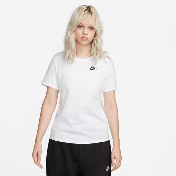 Nike W NSW CLUB SS TEE Beyaz Kadın T-Shirt