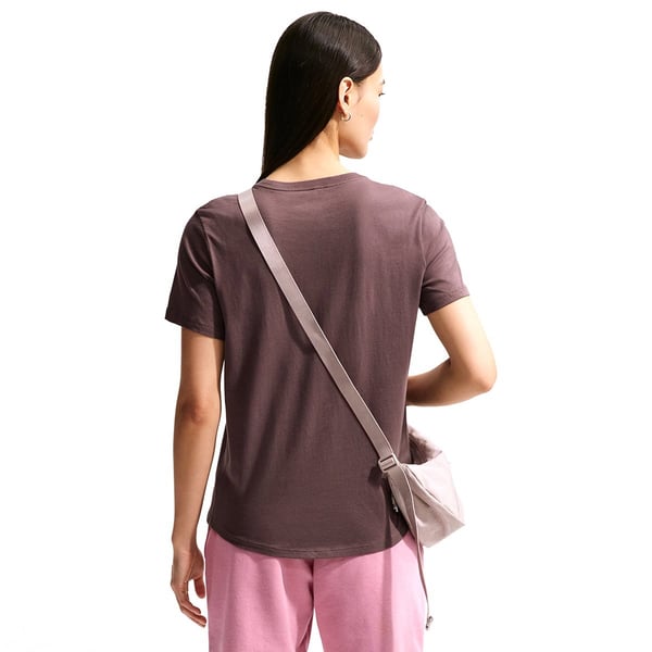 Nike W NSW CLUB SS TEE Bordo Kadın T-Shirt
