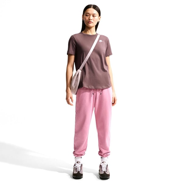Nike W NSW CLUB SS TEE Bordo Kadın T-Shirt
