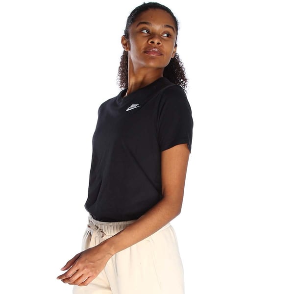 Nike W NSW CLUB SS TEE Siyah Kadın T-Shirt