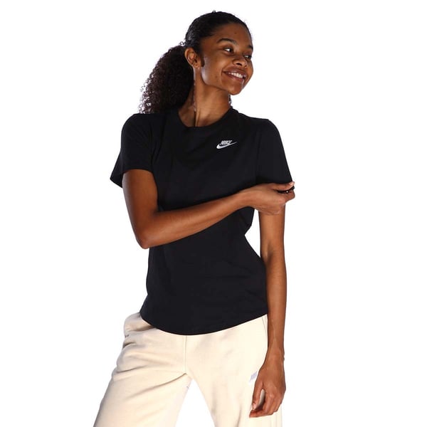 Nike W NSW CLUB SS TEE Siyah Kadın T-Shirt
