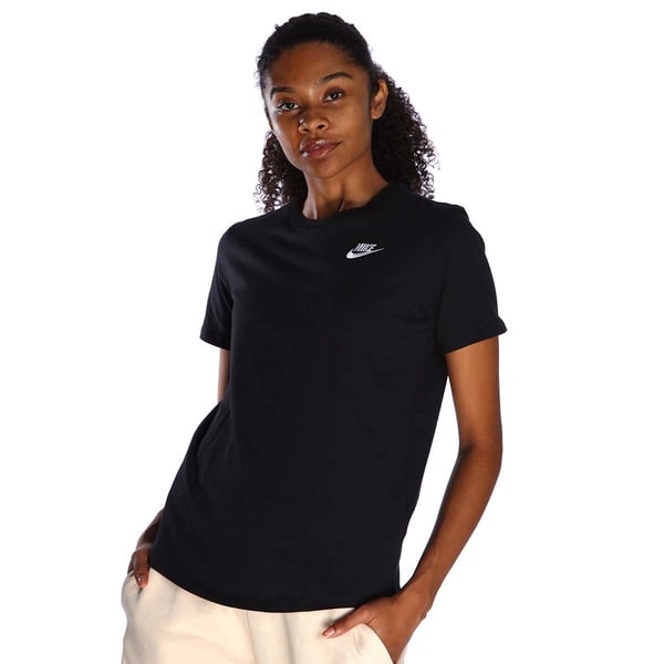 Nike W NSW CLUB SS TEE Siyah Kadın T-Shirt