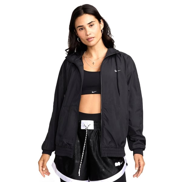 Nike W NSW ESSNTL UV WVN JKT HD Siyah Kadın Ceket