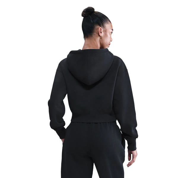 Nike W NSW PHNX FLC CROP FZ HDY Siyah Kadın T-Shirt