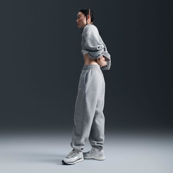 Nike W NSW PHNX FLC HR OS PANT 2 Gri Kadın Eşofman Alt