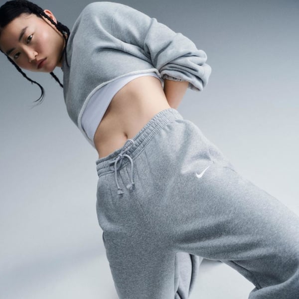 Nike W NSW PHNX FLC HR OS PANT 2 Gri Kadın Eşofman Alt