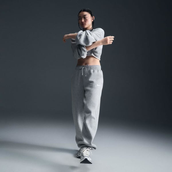 Nike W NSW PHNX FLC HR OS PANT 2 Gri Kadın Eşofman Alt