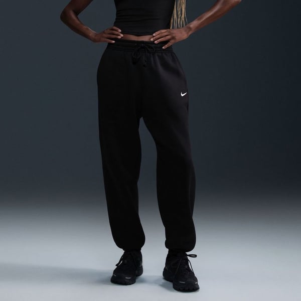 Nike W NSW PHNX FLC HR OS PANT 2 Siyah Kadın Eşofman Alt