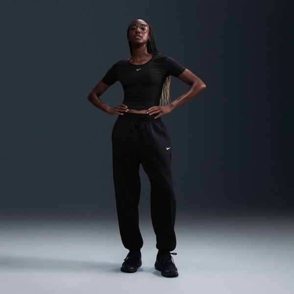 Nike W NSW PHNX FLC HR OS PANT 2 Siyah Kadın Eşofman Alt