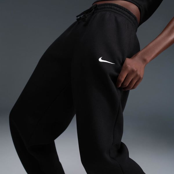 Nike W NSW PHNX FLC HR OS PANT 2 Siyah Kadın Eşofman Alt
