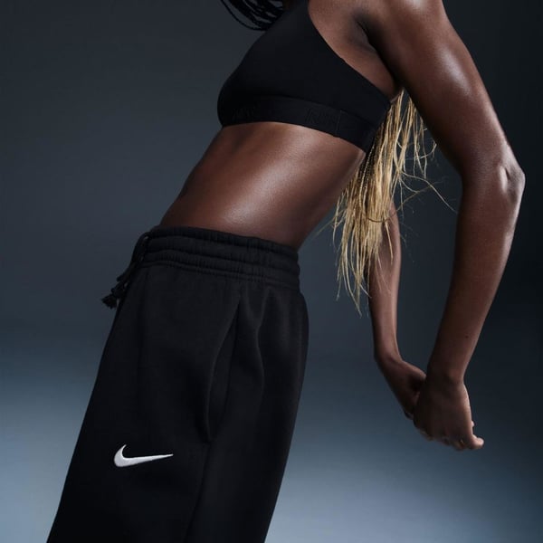 Nike W NSW PHNX FLC HR OS PANT 2 Siyah Kadın Eşofman Alt