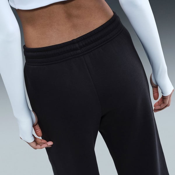 Nike W NSW PHNX FLC HR PANT WIDE 2 Siyah Kadın Eşofman Alt