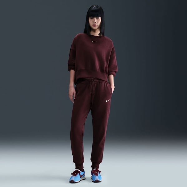 Nike W NSW PHNX FLC OOS CREW Bordo Kadın Sweatshirt
