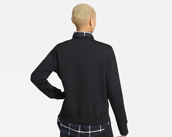 Nike W NSW PHNX FLC STD CREW Siyah Kadın Sweatshirt