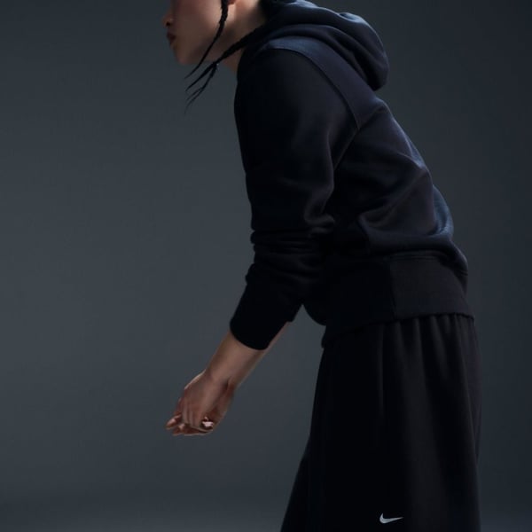 Nike W NSW PHNX FLC STD PO HOODIE Siyah Kadın Sweatshirt