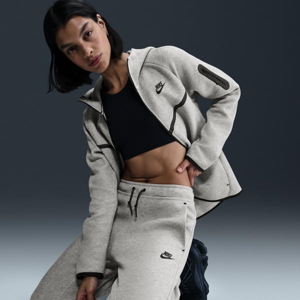 Nike W NSW TCH FLC MR JGGER 2 Gri Kadın Eşofman Alt