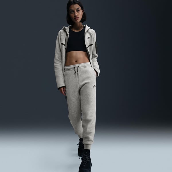 Nike W NSW TCH FLC MR JGGER 2 Gri Kadın Eşofman Alt