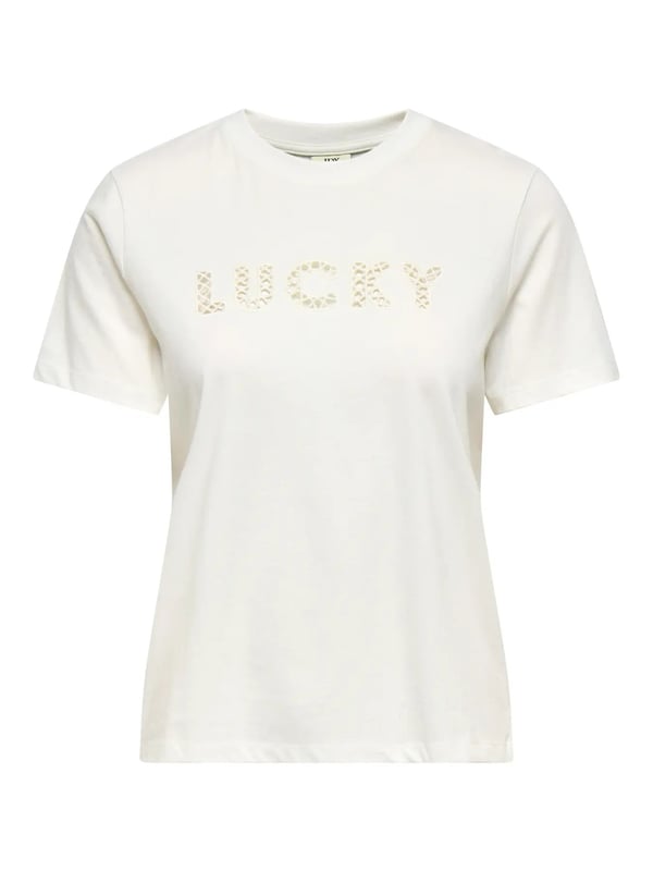 Only JDYSELMA S/S OPEN EMB TOP JRS NOOS Beyaz Kadın T-Shirt