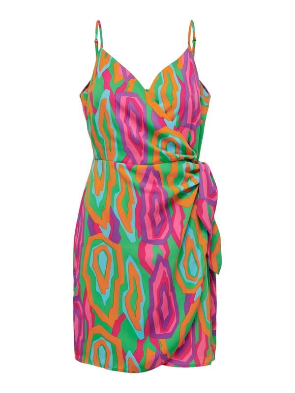 Only ONLALMA LIFE VIS ISA WRAP DRESS AOP Yeşil Kadın Elbise