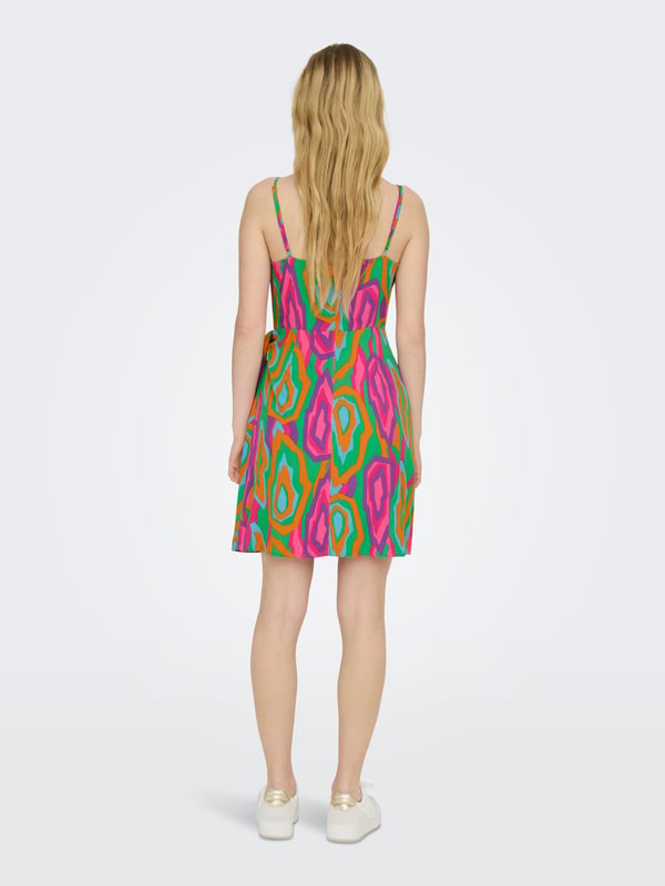 Only ONLALMA LIFE VIS ISA WRAP DRESS AOP Yeşil Kadın Elbise