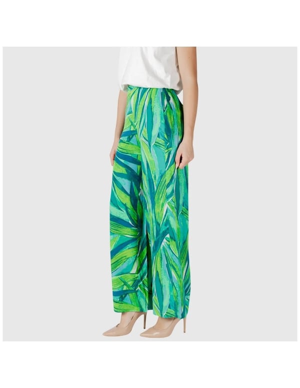 Only ONLALMA LIFE VIS PALAZZO PANT AOP Yeşil Kadın Pantolon