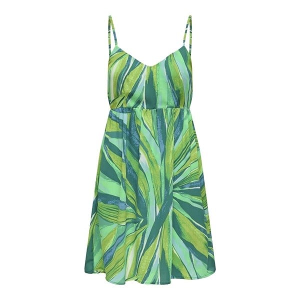 Only ONLALMA LIFE VIS STRAP DRESS AOP Yeşil Kadın Elbise