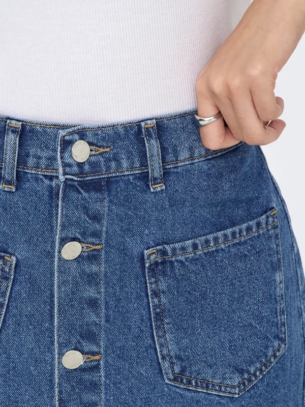 Only ONLAMAZING HW SKIRT TAI DNM NOOS Mavi Kadın Etek